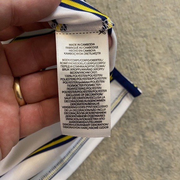 2020 U.S. Open Winged Foot Shirt Polo Mens Medium White Stripe Golf Ralph Lauren - Picture 8 of 12